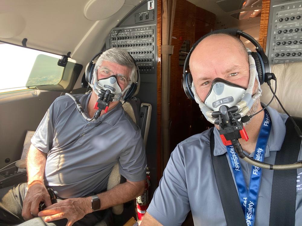 Malcolm Douglas (left) and Will Traver (right) flew a plane owned by Sen. Kelly Loeffler to pick up four Georgians stranded on a cruise ship off the Florida Coast.