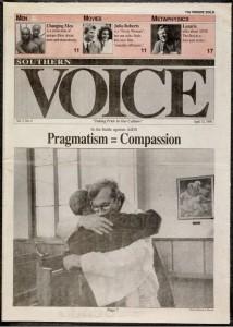 Cover of Atlanta's gay newspaper, Southern Voice