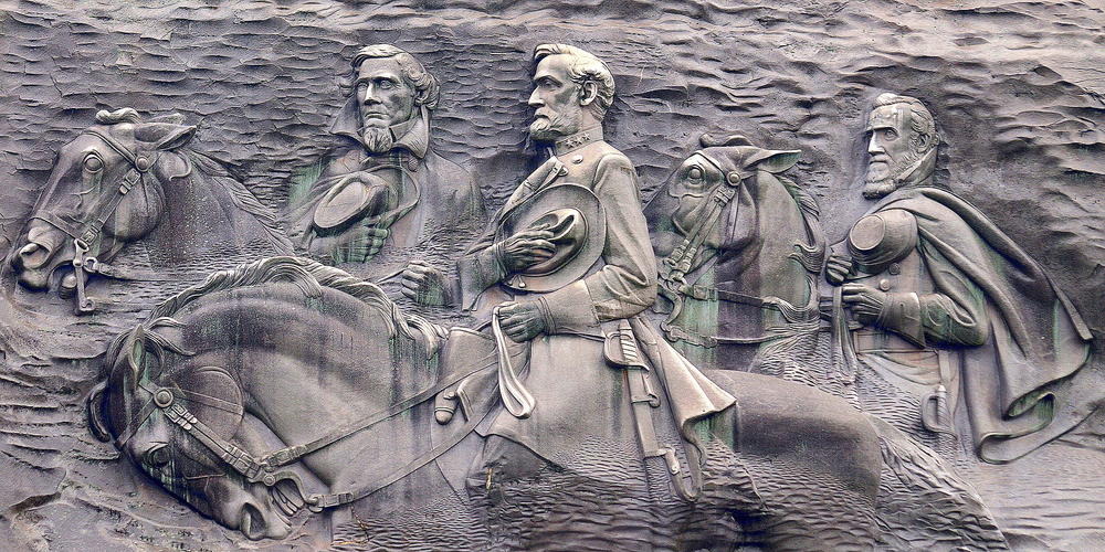 Stone Mountain is Georgia's most famous Confederate monument.