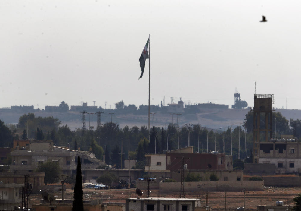 Turkish side of the border between Turkey and Syria, in Akcakale.