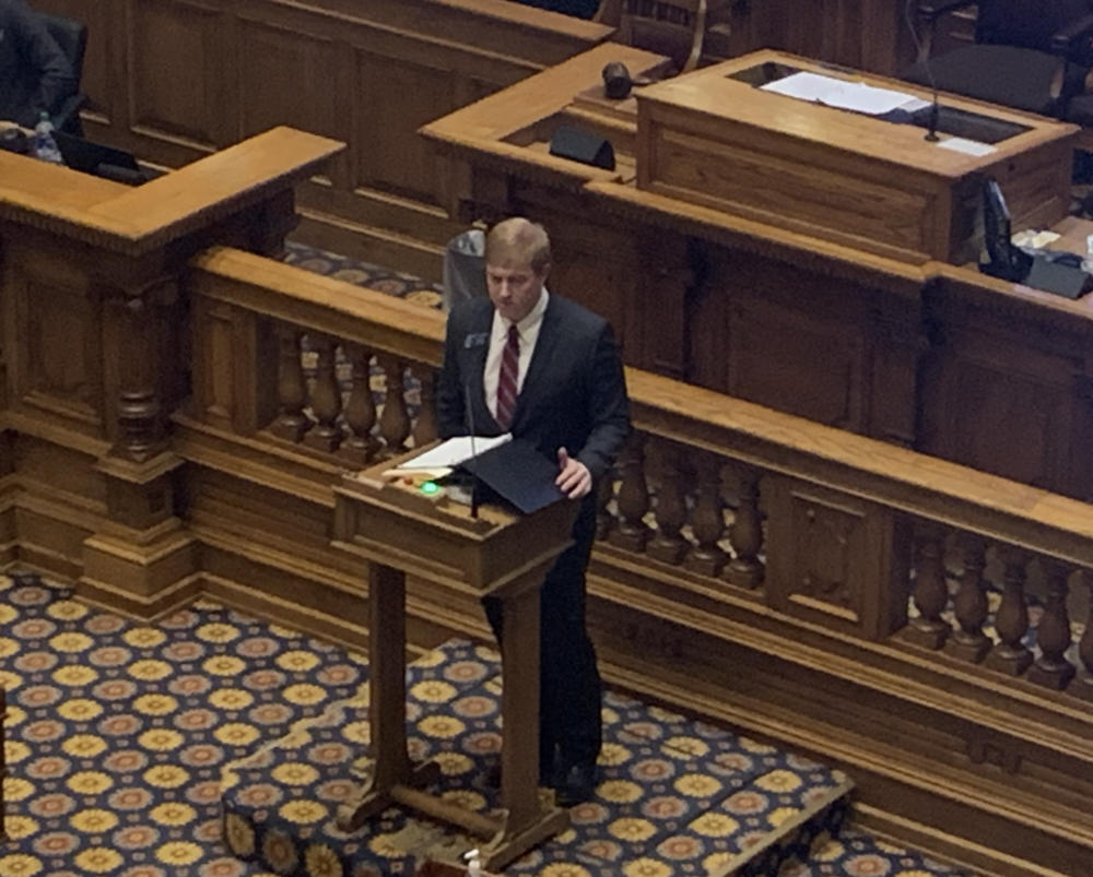 Sen. Blake Tillery presents the Fiscal Year 2021 budget.