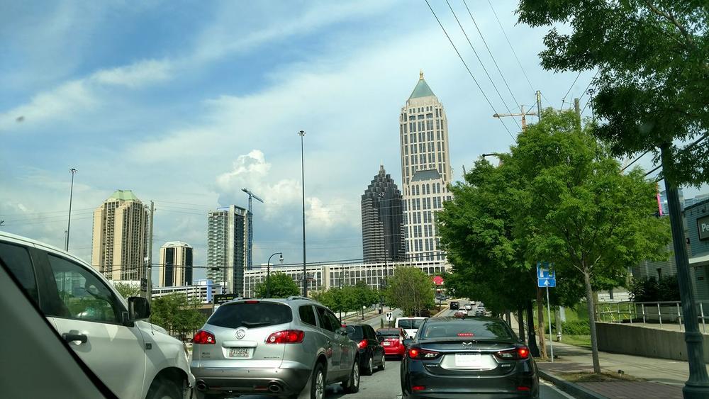 A congested roadway in Atlanta on April 13, 2017.