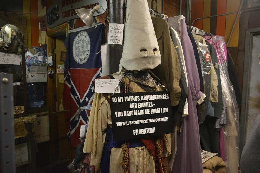 Ku Klux Klan robes on display at Wildman's