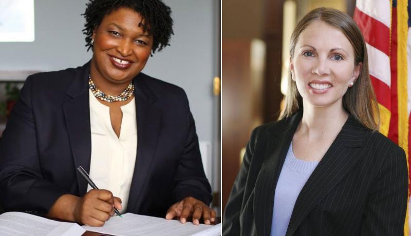 Stacey Abrams (left) and Stacey Evans are just two of the women running for elected office in Georgia this year.