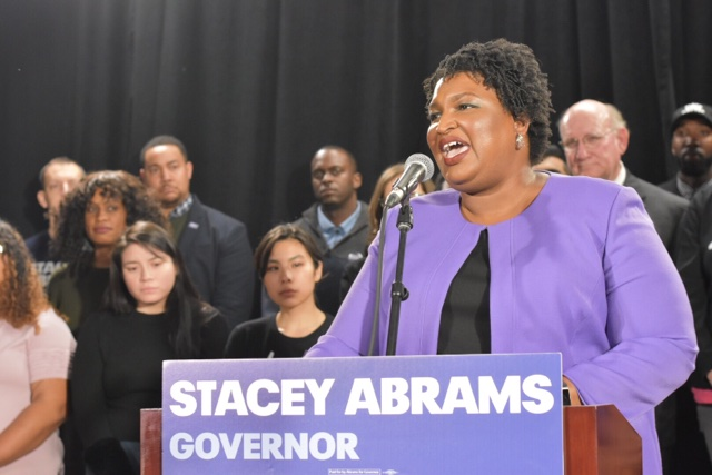 Democrat Stacey Abrams announced the end of her campaign to be Georgia's governor.