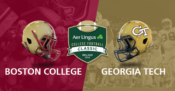 The Aer Lingus College Football Classic will see Georgia Tech play Boston College in Dublin, Ireland.