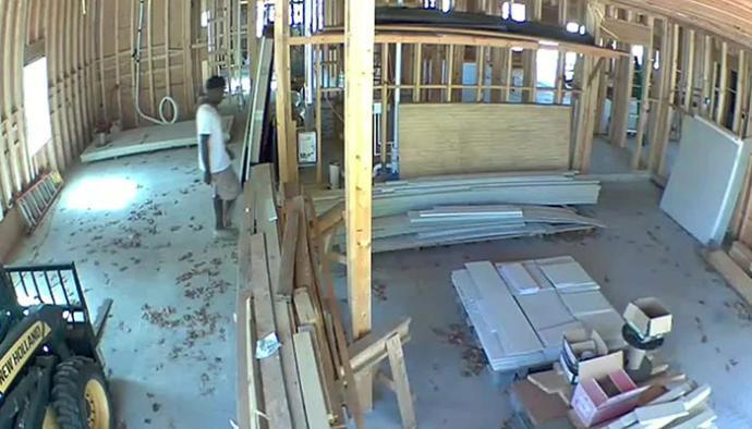 Ahmaud Arbery was recorded inside an open-framed home being built on the same street right before he was chased and reportedly killed by a white father and son.