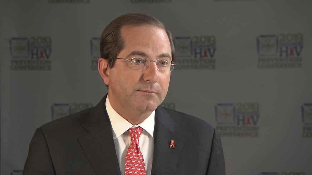 Health and Human Services Secretary Alex Azar during an interview at the 2019 National HIV Prevention Conference in Atlanta.