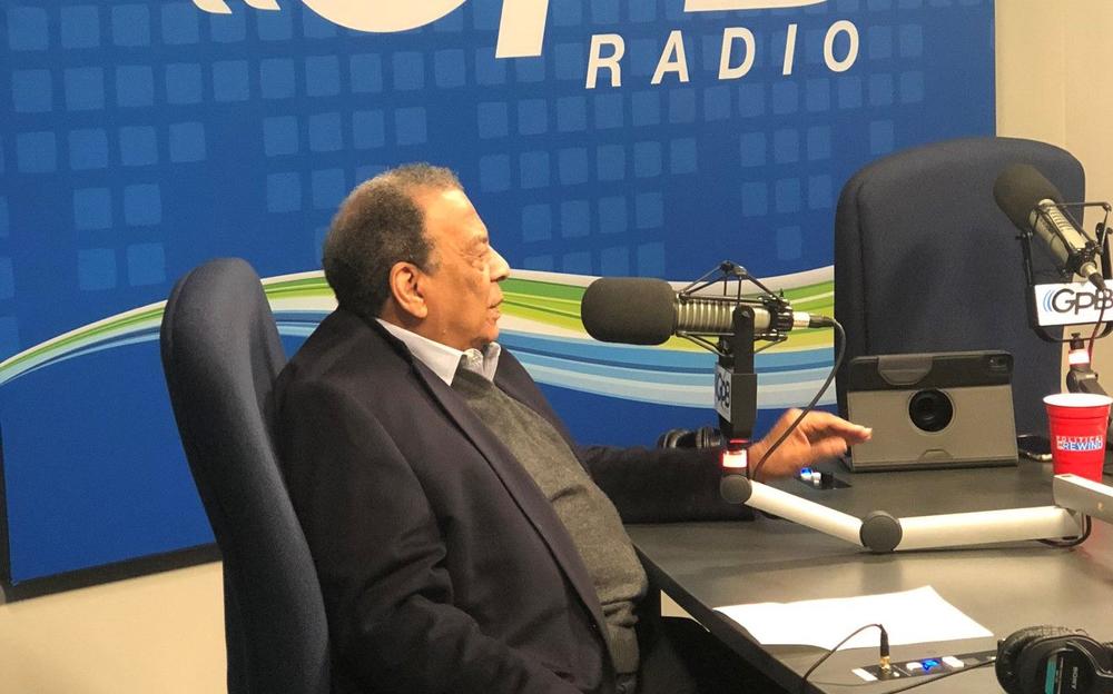 Former Ambassador to the United Nations Andrew Young in Georgia Public Broadcasting's Midtown studios on March 5, 2020.