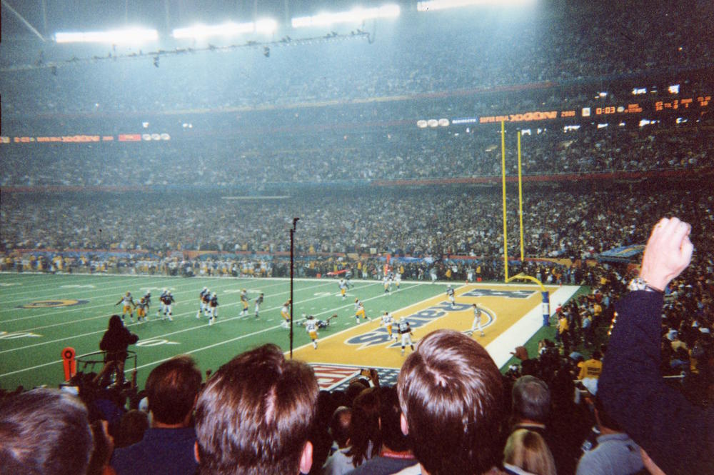 A shot inside the Georgia Dome, where the St. Louis Rams defeated the Tennessee Titans in 2000.
