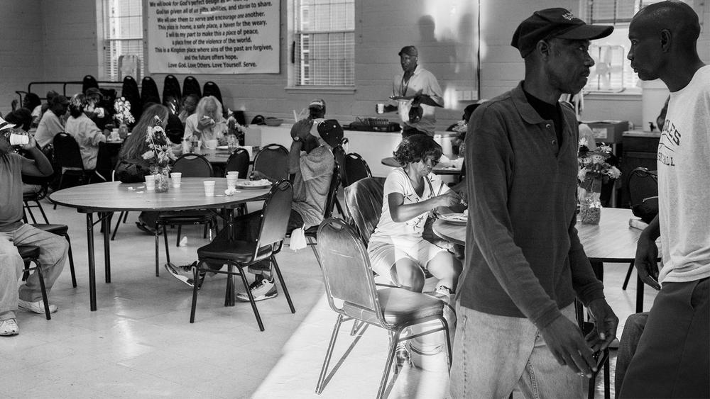 Sunday breakfast before worship, Centenary Church, Macon. 