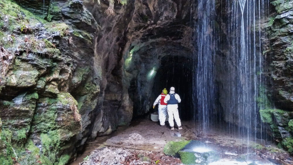 Entering the mouth the Black Diamond Tunnel in north Georgia.