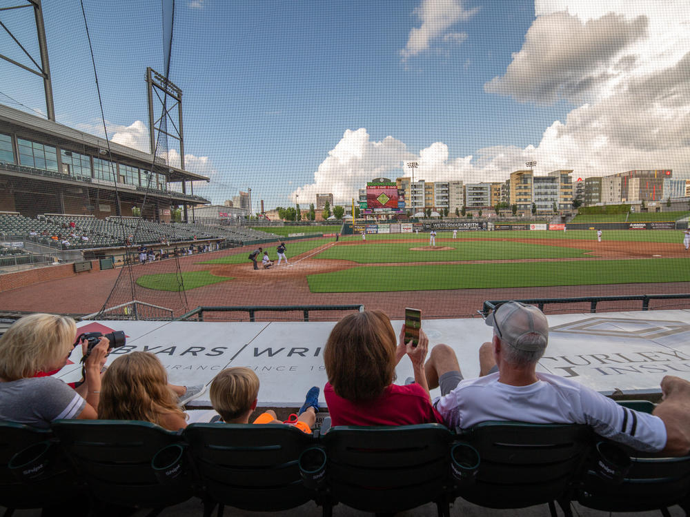 Dozens of fans turned out to watch the Red Sox amateur baseball team tangle with the Yankees at Regions Field in Birmingham, Ala. The teams are part of an over-35 league showcasing their skills at a ballpark normally used by the Birmingham Barons minor league baseball team.