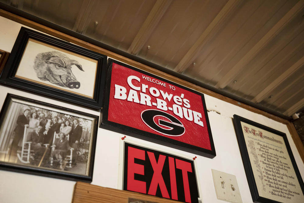 Memorabilia on the walls at Crowe's
