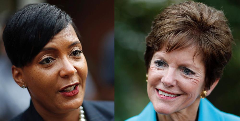 If Mary Norwood (right) wins, Atlanta would have its first-ever white female mayor. A victory by Keisha Lance Bottoms would continue what has been called the city's black political machine, which has dominated the mayor's office since the mid-1970s.