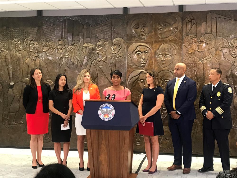 Atlanta Mayor Keisha Lance Bottoms announces on Thursday the city will no longer accept ICE detainees at the jail.