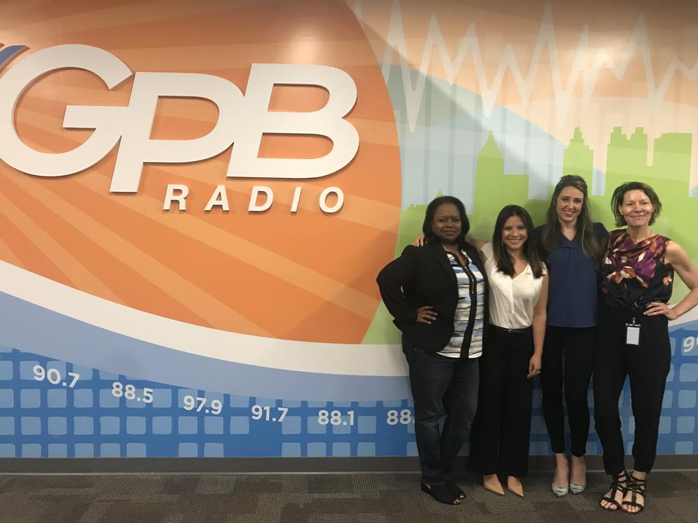 Tarra Jackson, Helen Ngo, Madi Gilroy and On Second Thought host Virginia Prescott talked women and finance at GPB in Atlanta.