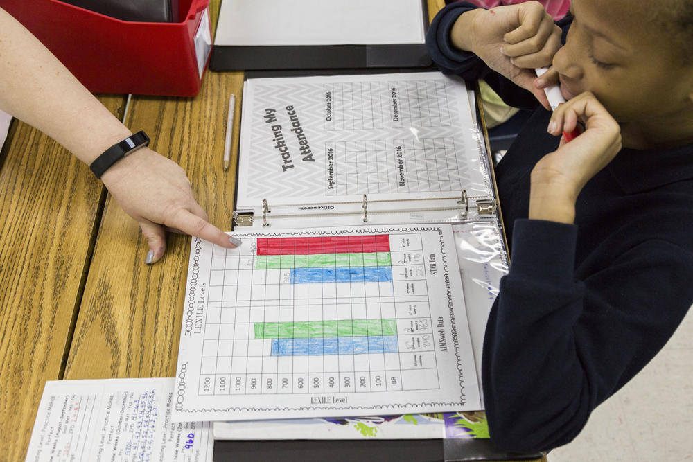 Data visualization, second grade style, at Burdell Elementary in Macon. 
