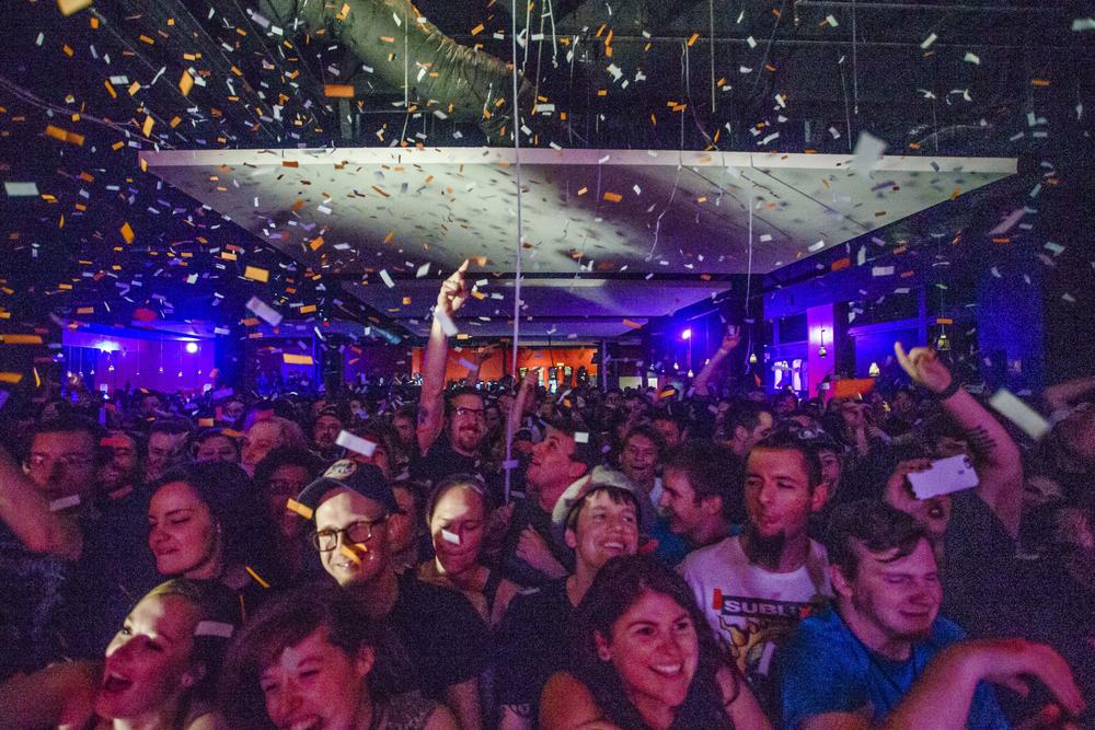 Fans watch ska punk Less Than Jake on February 24, 2017 at The Masquerade.