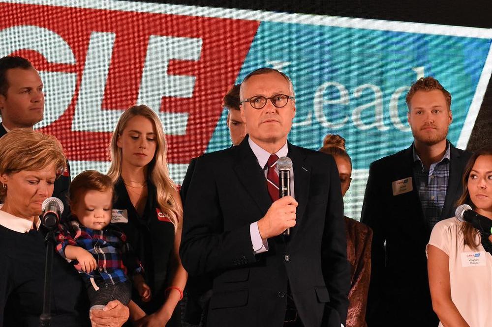 Lt. Governor Casey Cagle addresses supporters during a concession speech Tuesday, July 24, 2018. 