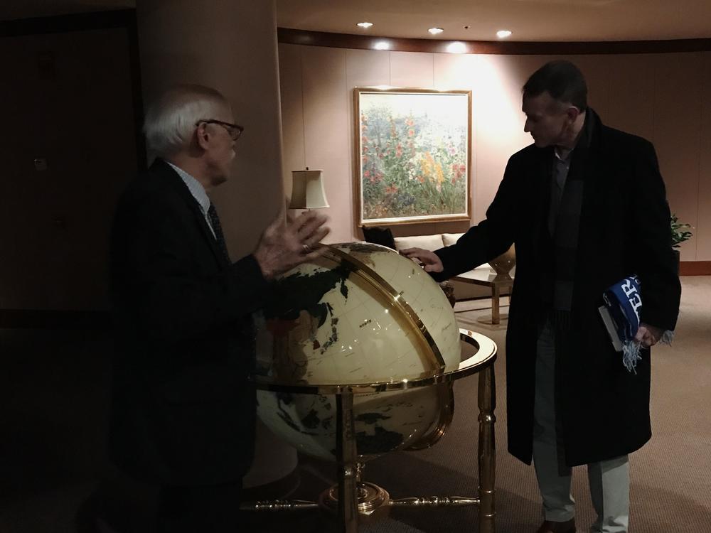 On a tour of The Carter Center, NPR's Steve Inskeep examined a globe that had different inlaid stones to represent each country.