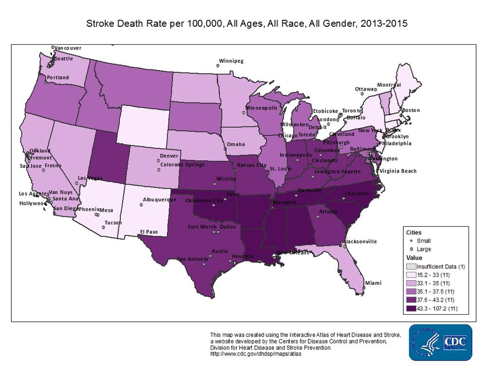 Southerners face a higher stroke risk than any other general population in the United States. 