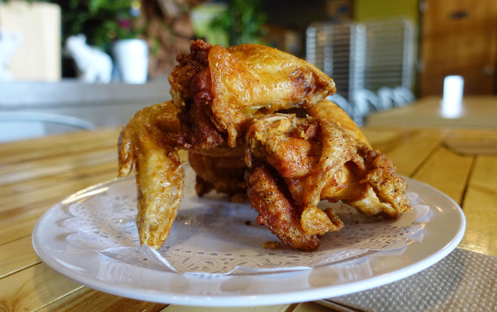 Chicken wings at Snackboxe Cafe