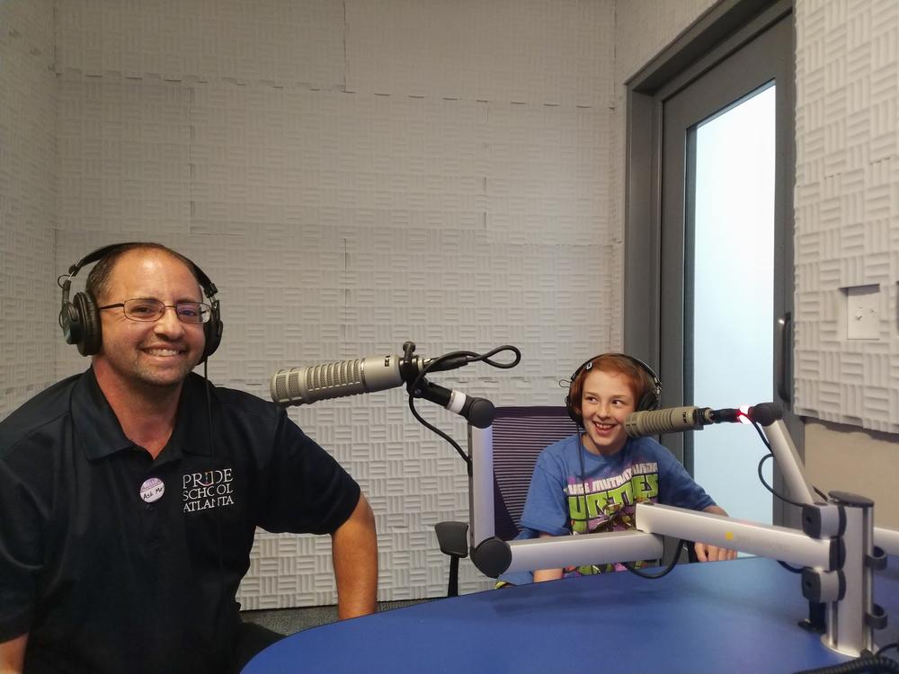 Christian Zsilavetz and his daughter Zoe interview one another at the GPB studio.