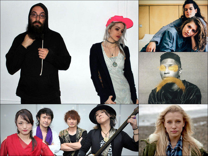 Clockwise from upper left: Dirty Dishes, The Overcoats, Gallant, Billie Marten, KAO=S 