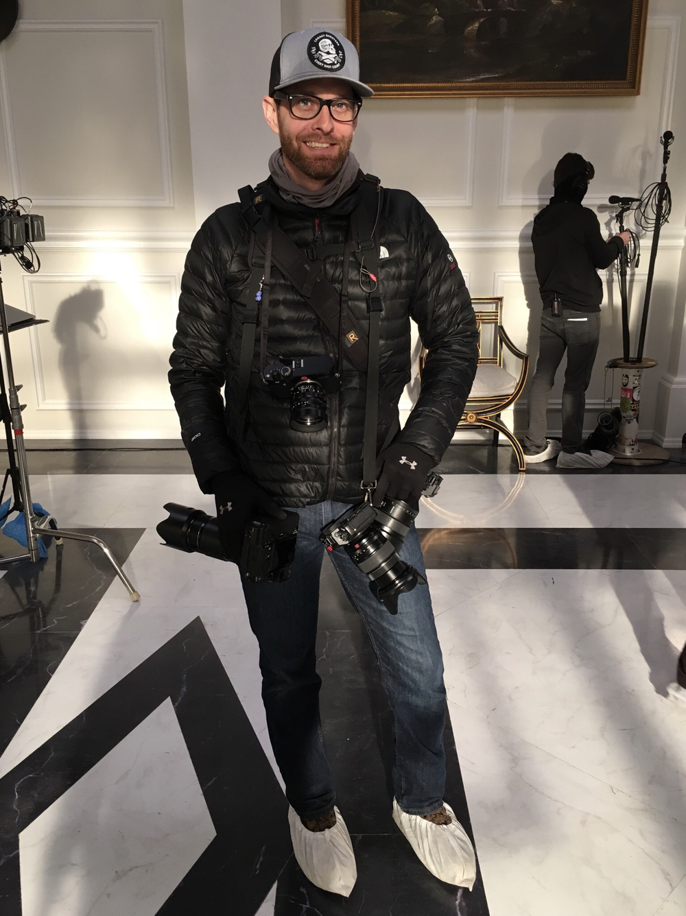 Curtis Bonds Baker, pictured on a set, is a photographer for feature films and TV shows in Georgia.