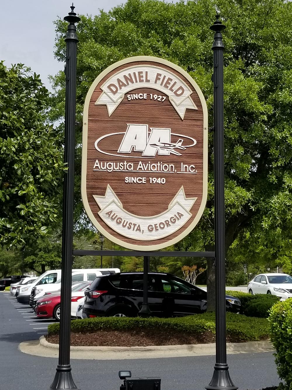 Entrance to Daniel Field in Augusta. It's been there since 1940.