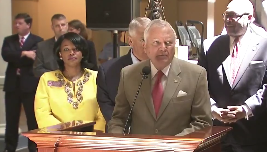 Gov. Nathan Deal on Tuesday announced at the state capitol $100 million bonds for bus rapid transit along Ga. 400.