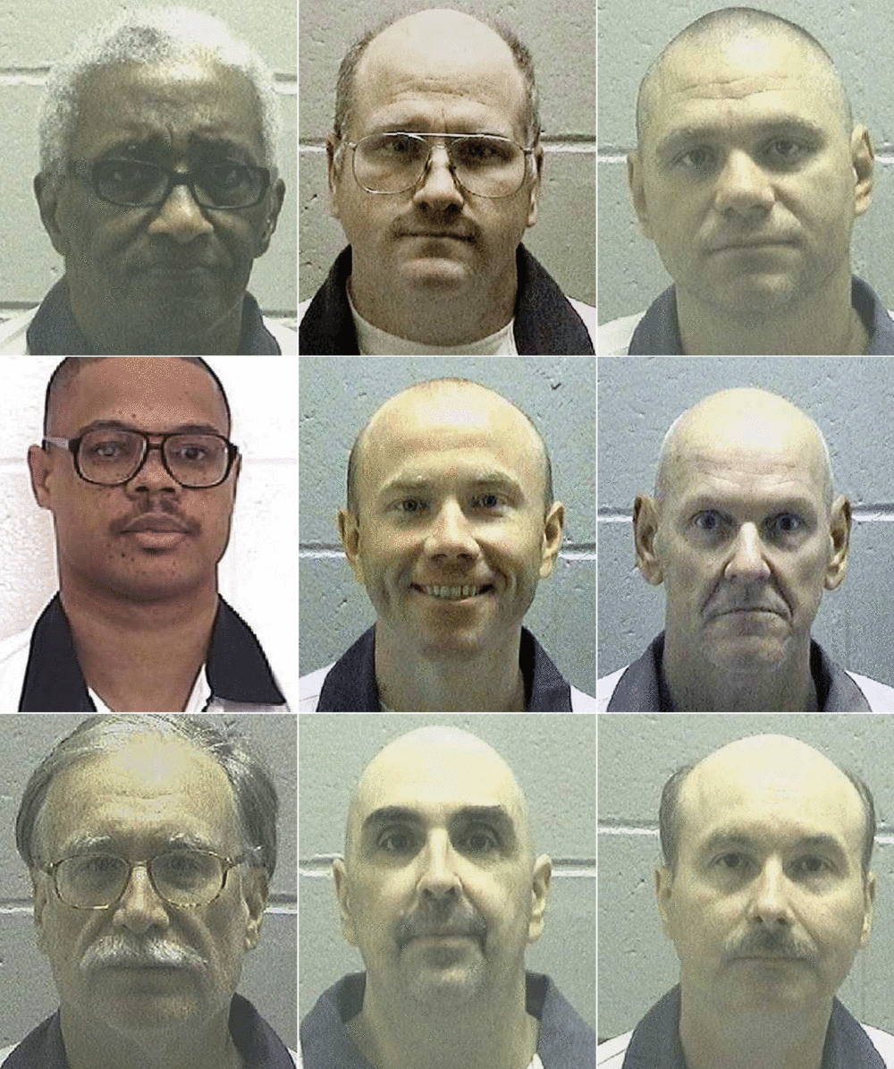 From top to bottom and left to right, the eight men Georgia has executed in 2016 and William Sallie, bottom-right, whose execution is scheduled for Dec. 6.