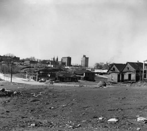 View of Buttermilk Bottoms, an African-American neighborhood, Atlanta, Georgia, August 10, 1960.