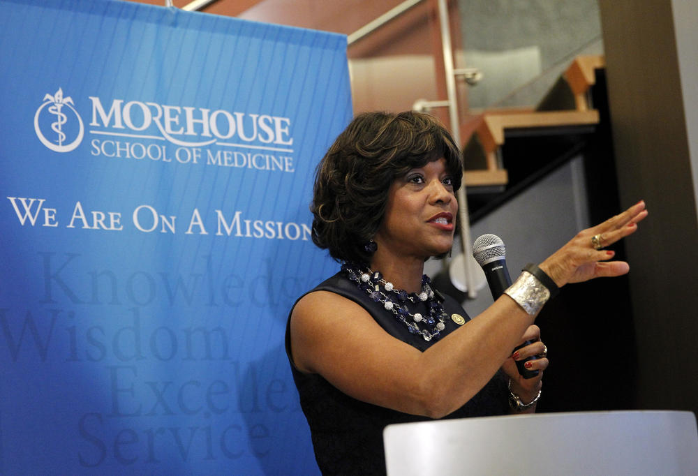 Dr. Valerie Montgomery Rice is the first black woman in the United States to be named to lead a freestanding medical school. 