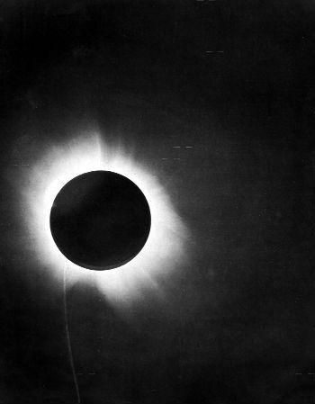 One of the images Sir Arthur Eddington captured during the 1919 solar eclipse.