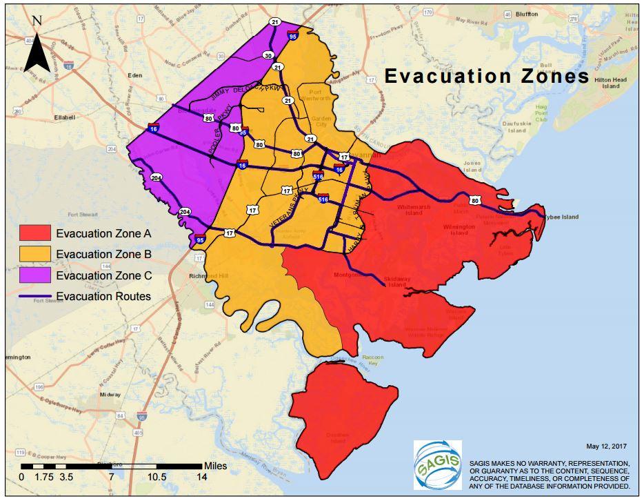 Chatham County created new evacuation zones following Hurricane Matthew.