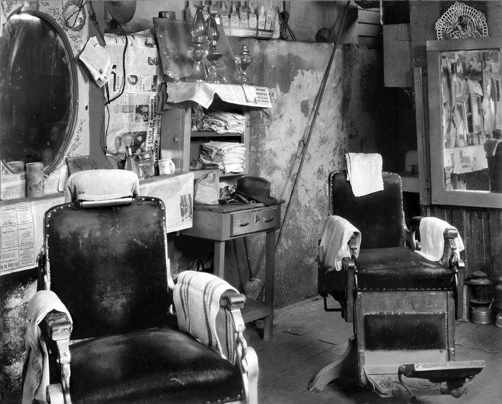 Evans created some of his most iconic and recognizable work during a tremendously productive thirteen months from June 1935 to the summer of 1936. This was taken at a barbershop in Atlanta.