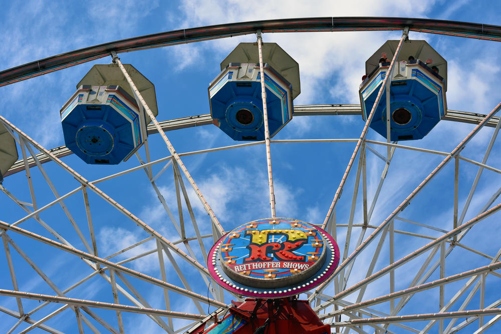 A view of a Ferris wheel at the Georgia National Fair in Perry.