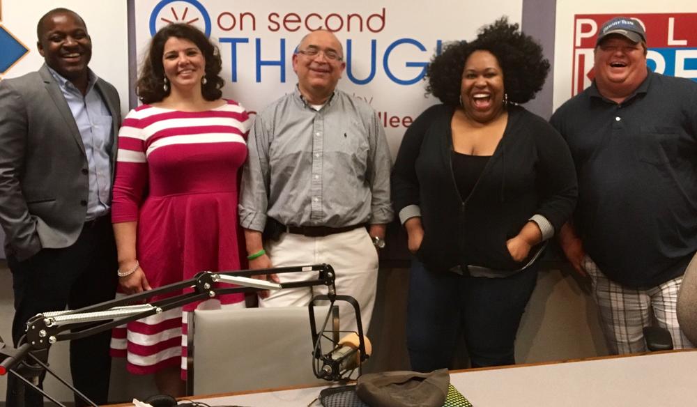 The Breakroom panel (l to r): Howard Franklin, host Celeste Headlee, Hector Fernandez, and Kalena Boller.