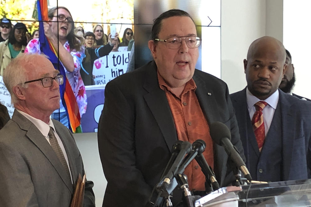 Schultz's father spoke on the lawsuit at a press conference Thursday.