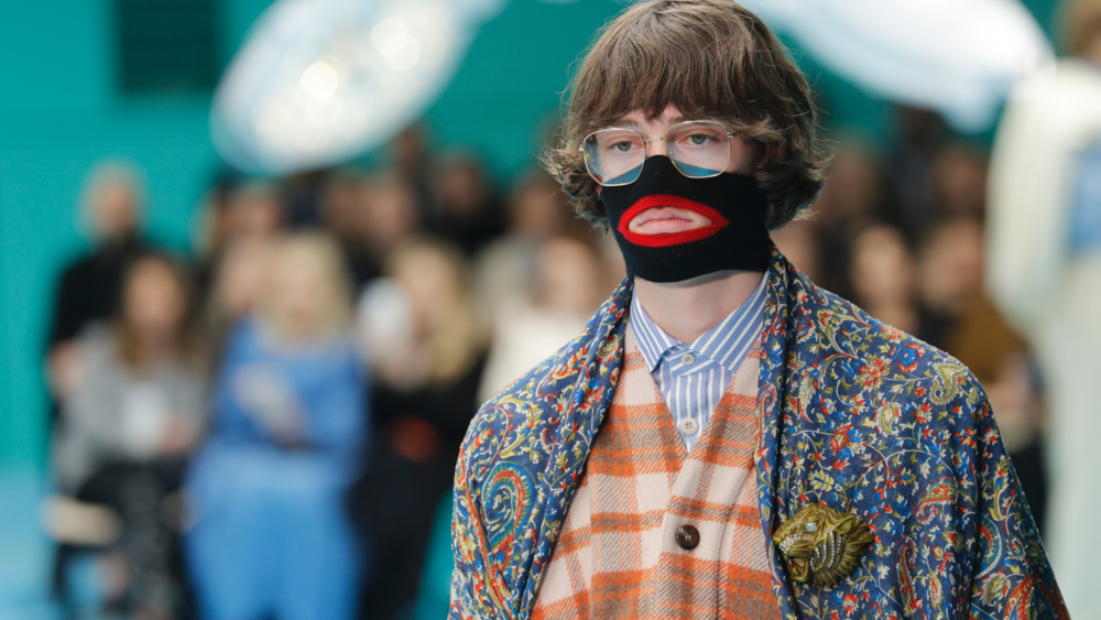 Model wears a creation as part of the Gucci women's Fall/Winter 2018-2019 collection