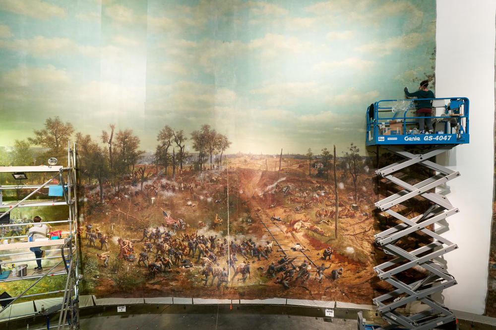 The restoration for the Cyclorama cost $36 million.