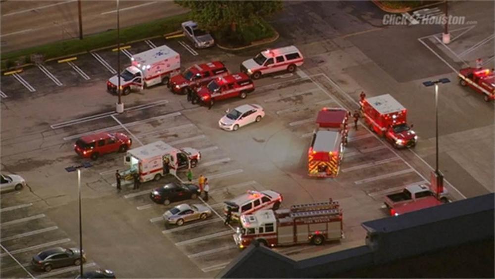 Houston police say at least six people have been shot at a strip mall.