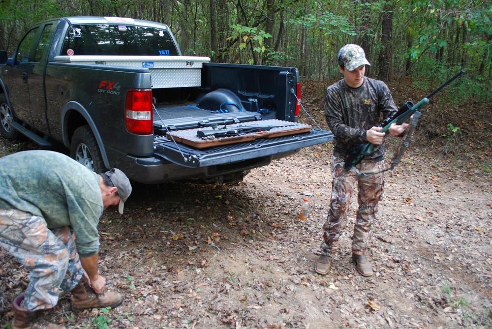 Van and Evan Mixon get ready to hunt. 