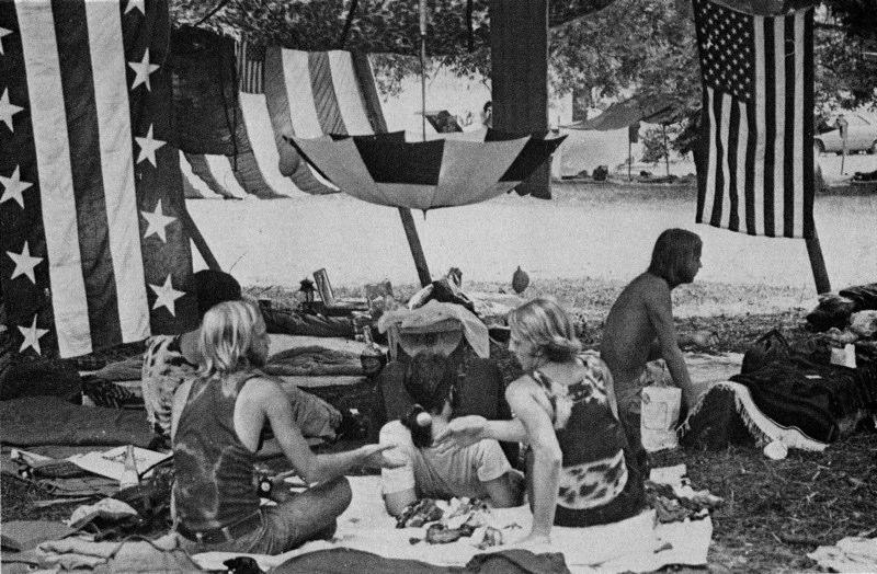 The hippie community in Tight Squeeze gathered for the 1970 Atlanta Pop Festival. 