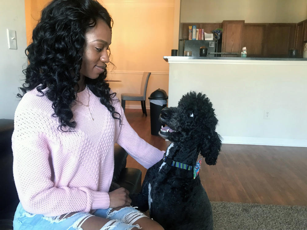 Paige Bullard got her dog Charlie after surviving an armed attack at Savannah State's student housing complex, University Commons. 
