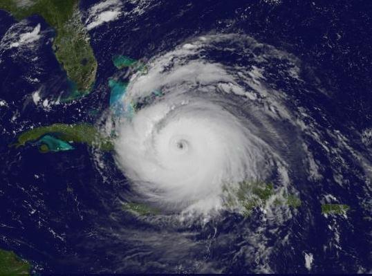 The eye of Hurricane Irma monitored by hurricane hunter planes and Cuban radars. Hurricane conditions continue spreading westward over portions of Cuba and the central Bahamas at 11 a.m. on Sept. 8, 2017.