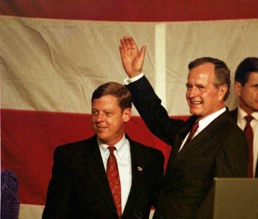 Senator Johnny Isakson and former President George H.W. Bush.