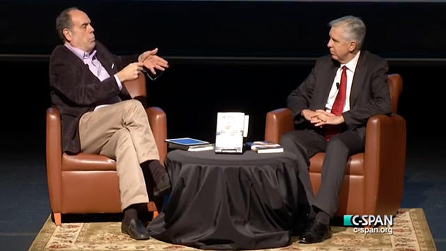 *Bill and Journalist Mike Kelly at the Jewish Book Festival discussing 